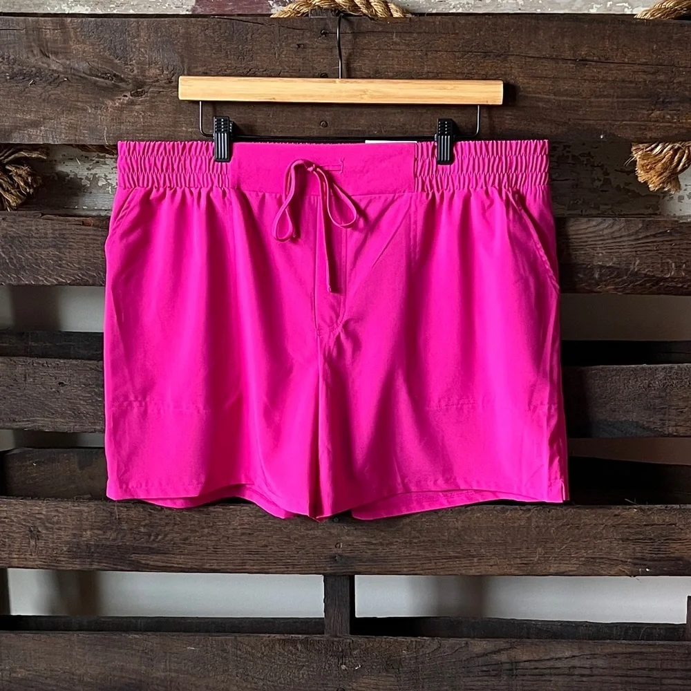 NWT CROFT & BARROW Plus Shorts in Fuschia XXL